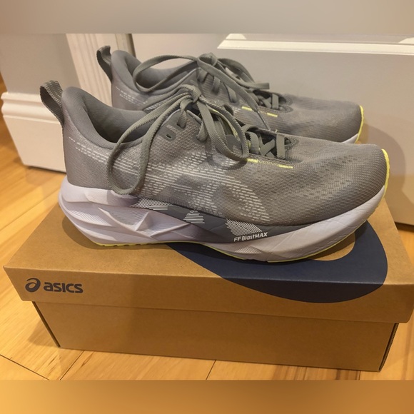 Asics Shoes - ASICS Gray Running Shoes with Yellow Accents